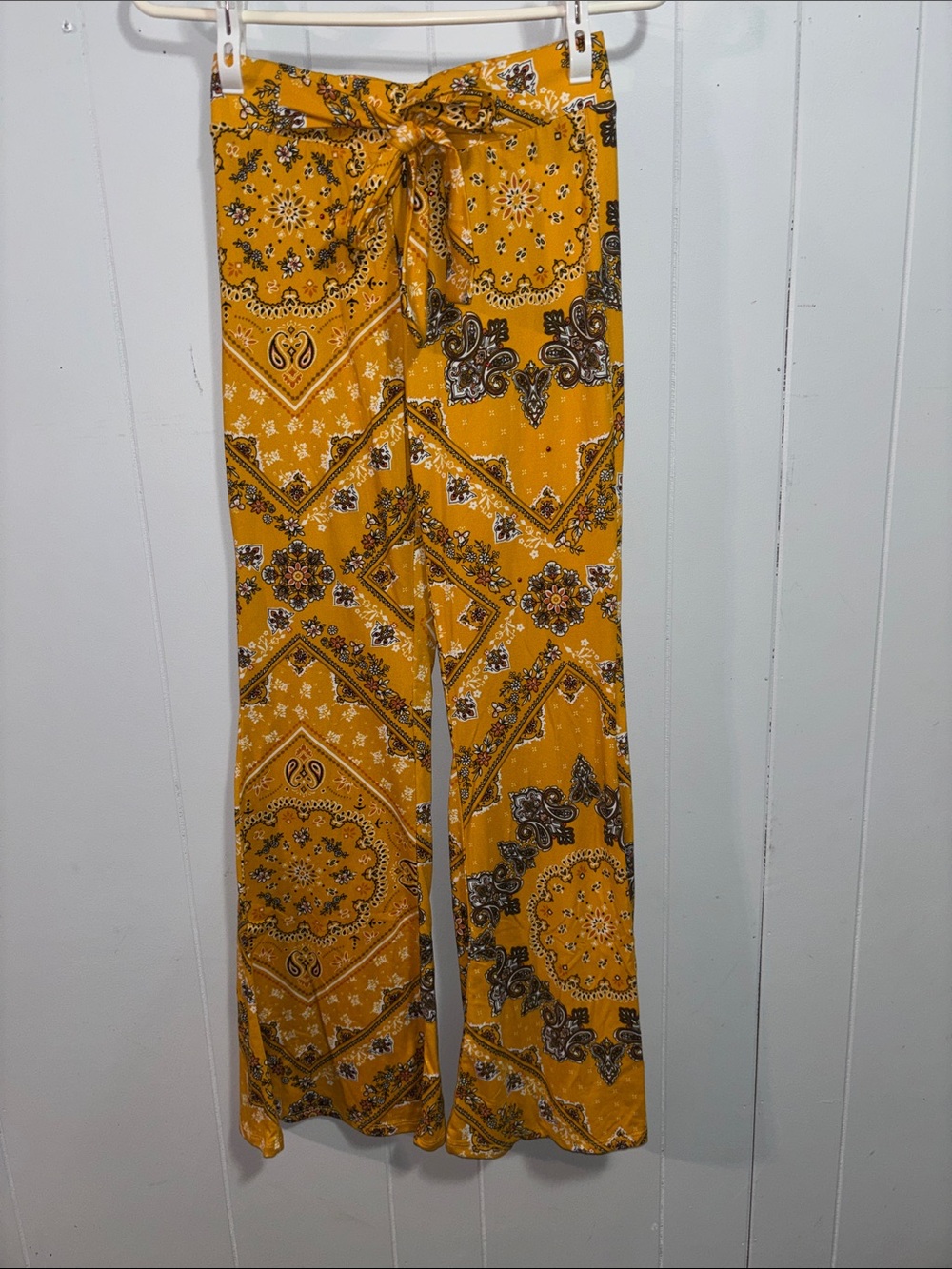 Bandana Print Wide Leg Pants